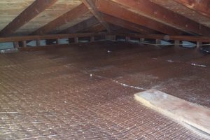 Heat Deflector Insulation Installed in Attic