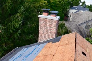 Winter Guard Ice and Water Shield installed around the Chimney