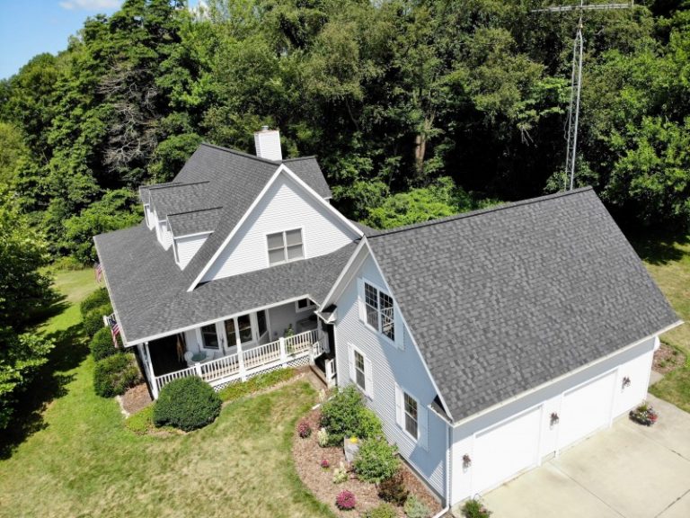 Baroda Michigan Roof Project Dennison Exterior Solutions & Gutter Topper