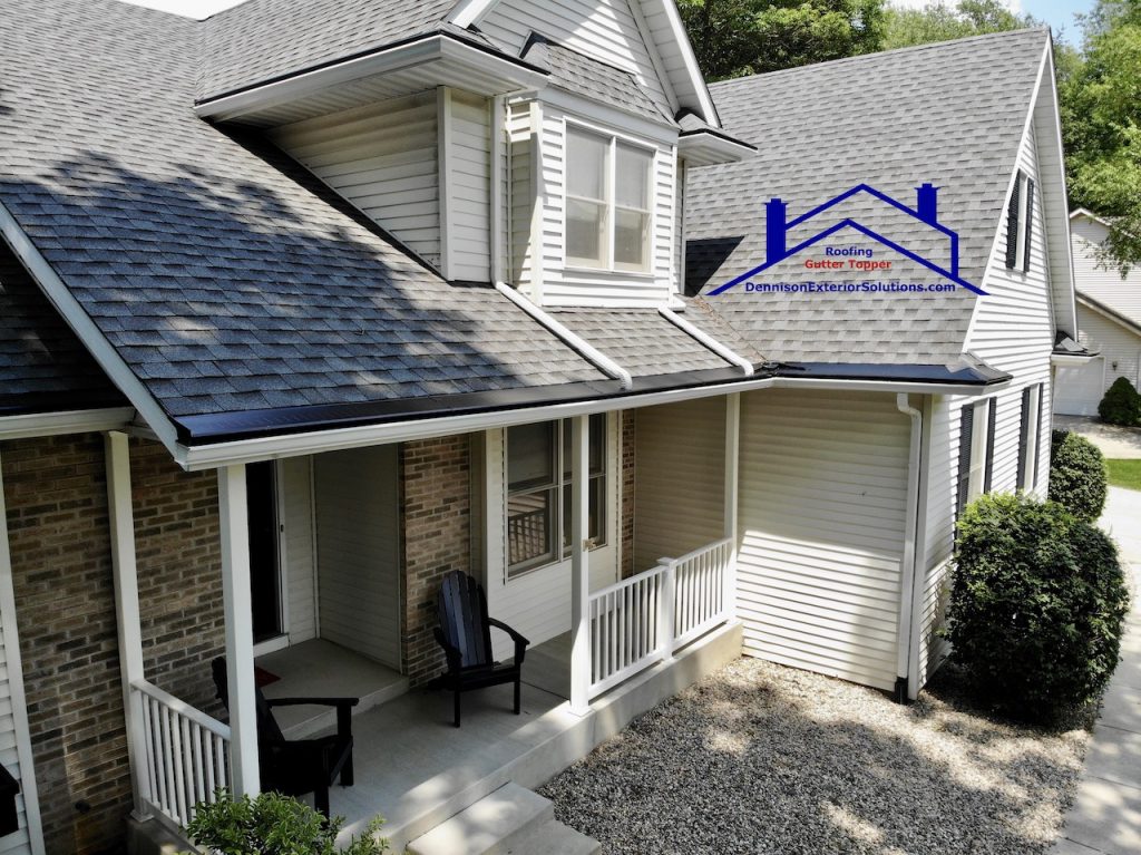 Black Gutter Topper Dennison Exterior Solutions