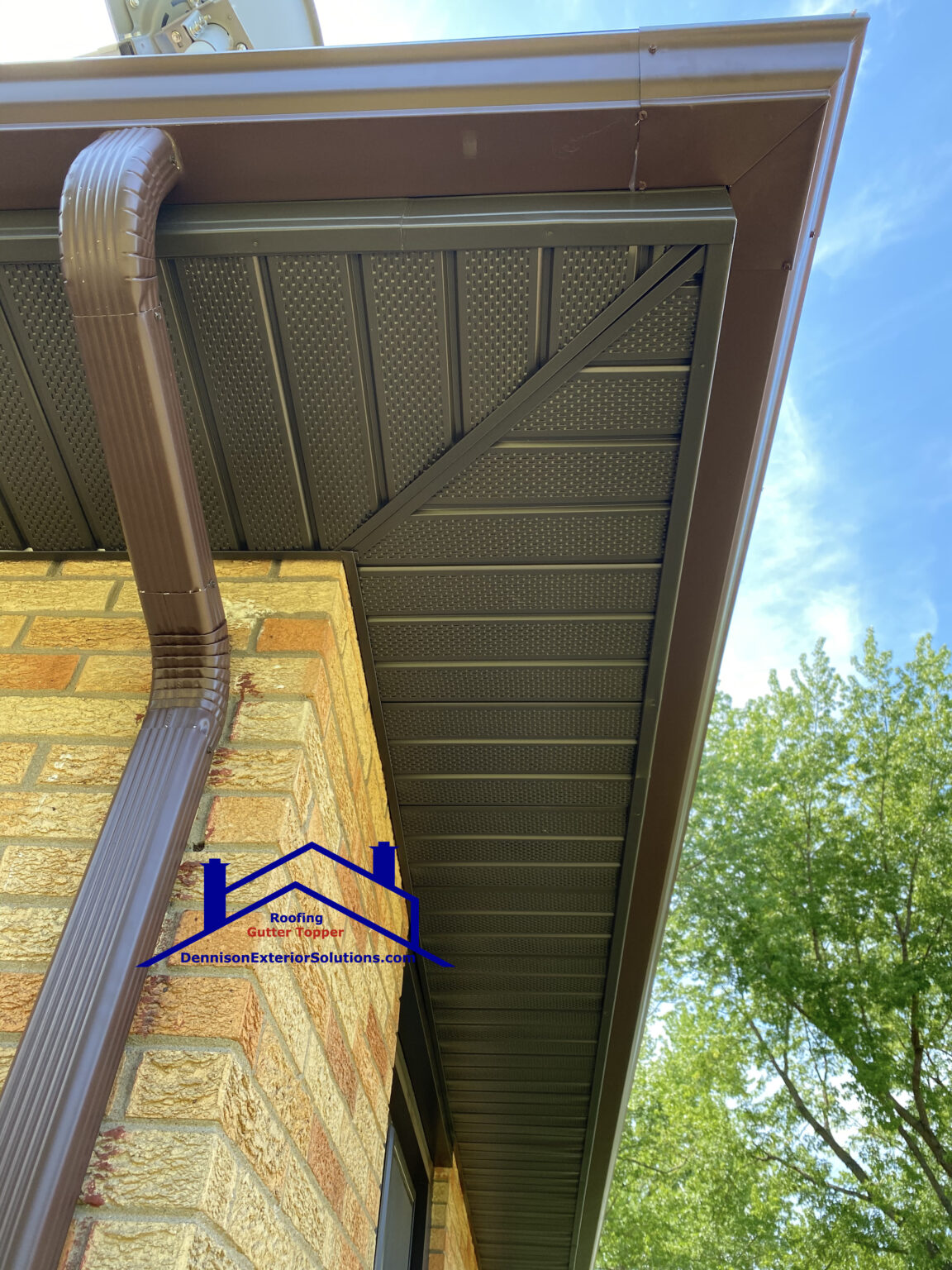 Soffit & Fascia Dark Bronze Dennison Exterior Solutions & Gutter Topper