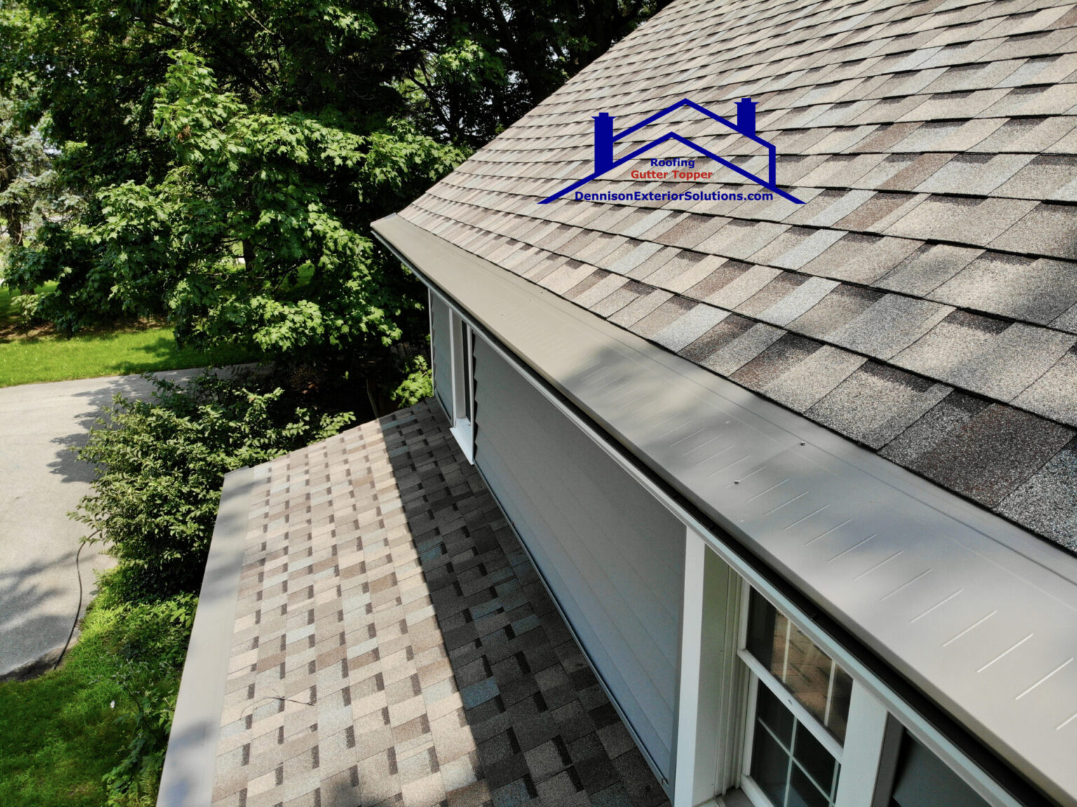 Gutter Topper Light Bronze Dennison Exterior Solutions & Gutter Topper