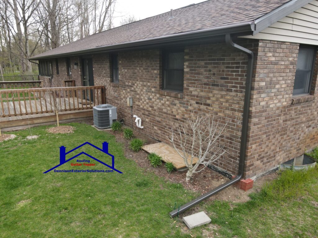 Seamless Gutter Dark Bronze Dennison Exterior Solutions & Gutter Topper