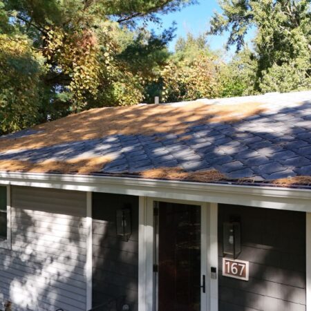 Gutter Topper Needle Guard gutter cover along the roof edge in Benton Harbor, MI