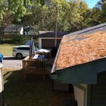 Benton Harbor MI Seamless Gutters Needle Guard Fascia Soffit 07 Pine needles sitting on top of Needle Guard gutter covers in Benton Harbor, MI