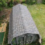 Berrien Springs MI Roof Gutter Topper 07 Backyard shed with a new NorthGate Driftwood roof in Berrien Springs, MI