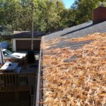 Benton Harbor MI Seamless Gutters Needle Guard Fascia Soffit 08 Needle Guard gutter cover keeping pine needles out of the gutter in Benton Harbor, MI