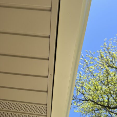 New vented Wicker aluminum soffit and fascia in Berrien Springs, MI