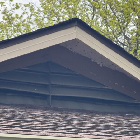 Gable end with Wicker aluminum fascia in Berrien Springs, MI