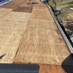 New decking installed during the partial redeck, with WinterGuard starting at the eave