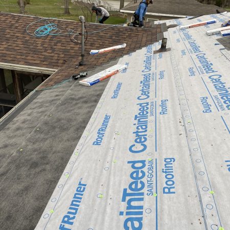 CertainTeed WinterGuard at the eaves and RoofRunner underlayment on a Coloma, MI roof