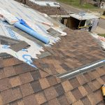 NorthGate Burnt Sienna shingles going on over CertainTeed underlayment in Coloma, MI