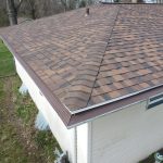 Finished NorthGate Burnt Sienna roof edge in Coloma, MI