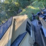 Hobart IN Gutters 10 Gutter Topper where a roof valley meets the gutter on a Hobart, IN home