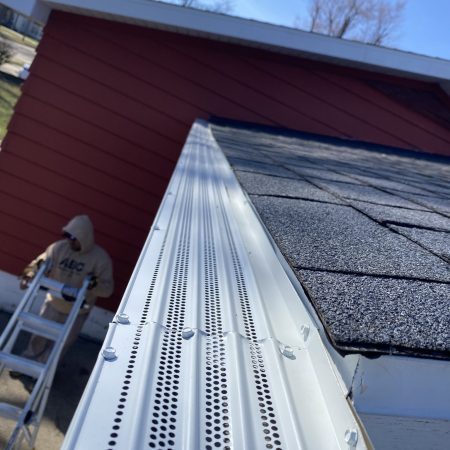 White Solution gutter protection over a new 5