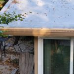 St Joseph MI Heated Gutter Topper 08 Heated Gutter Topper on Buckskin gutters over a patio in St. Joseph, MI