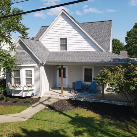 Front view of a St. Joseph, MI home with a new CertainTeed NorthGate roof in Pewter