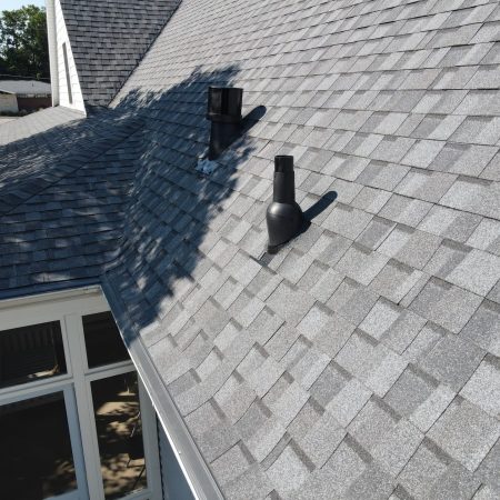 New pipe boots and vents on the CertainTeed NorthGate Pewter shingles