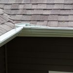 Valparaiso IN Solution Cover 04 Inside-corner miter of White Solution Cover gutter protection in Valparaiso, IN