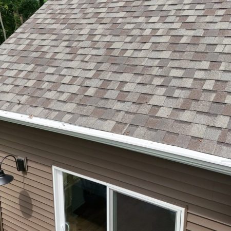 Finished White Solution Cover along the roofline in Valparaiso, IN
