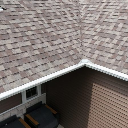 High-angle view of White Solution Cover on a Valparaiso, IN home